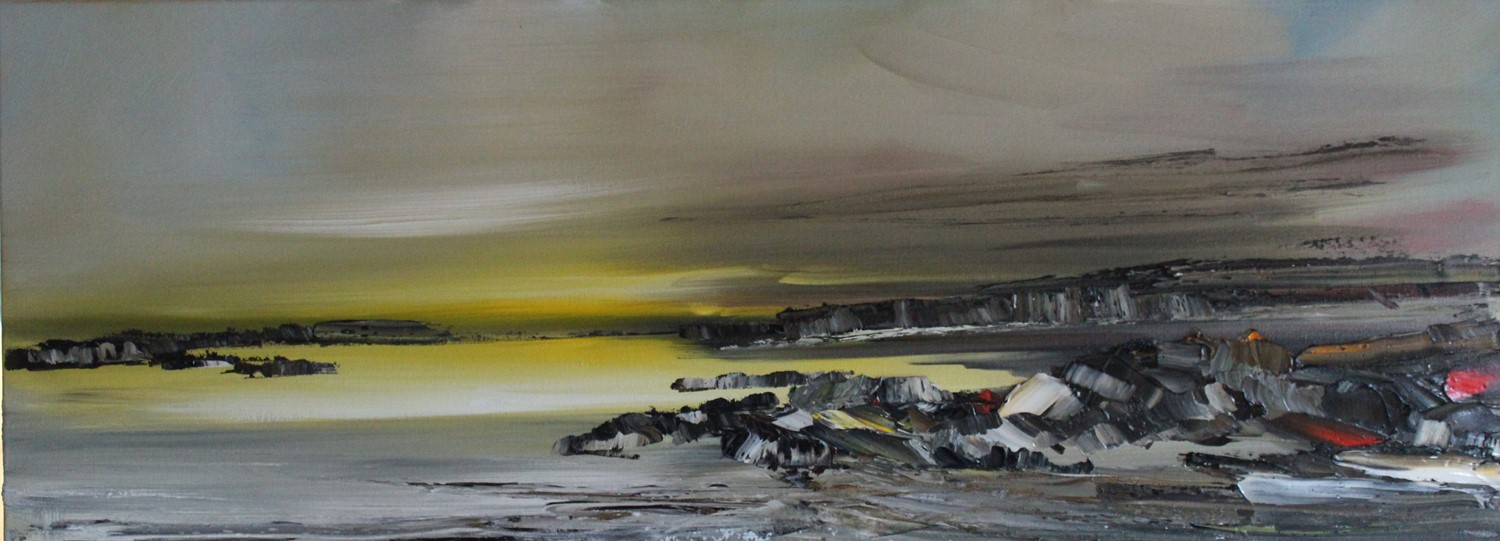 'Rocky Shore Line at Dawn' by artist Rosanne Barr